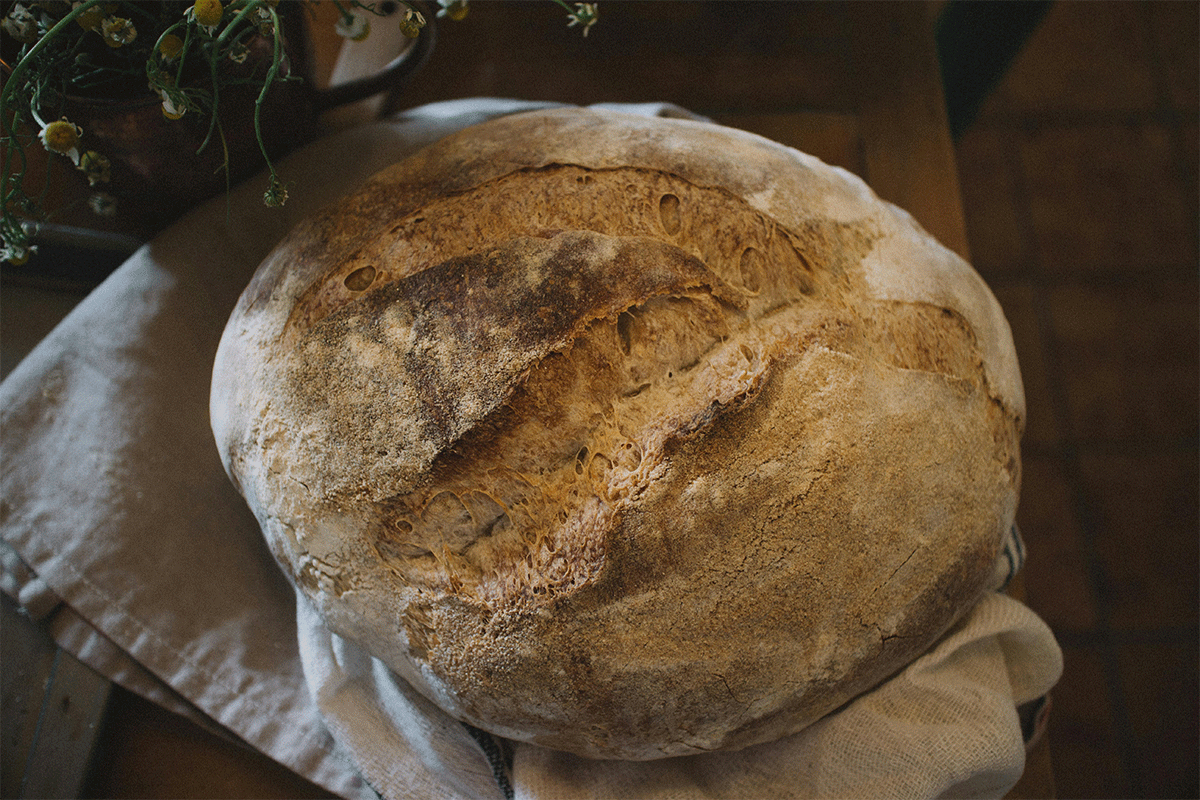 A loaf of sourdough bread
